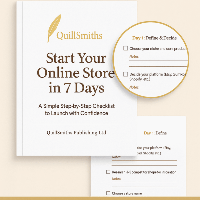 Start Your Online Store in 7 Days – Printable + Fillable PDF Checklist