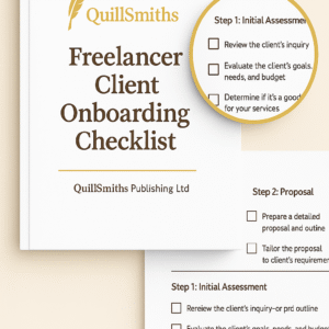 Freelancer Client Onboarding Checklist – Printable + Fillable PDF