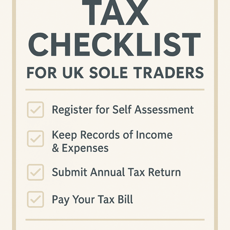 Tax Checklist for UK Sole Traders (UK 2025 Edition)